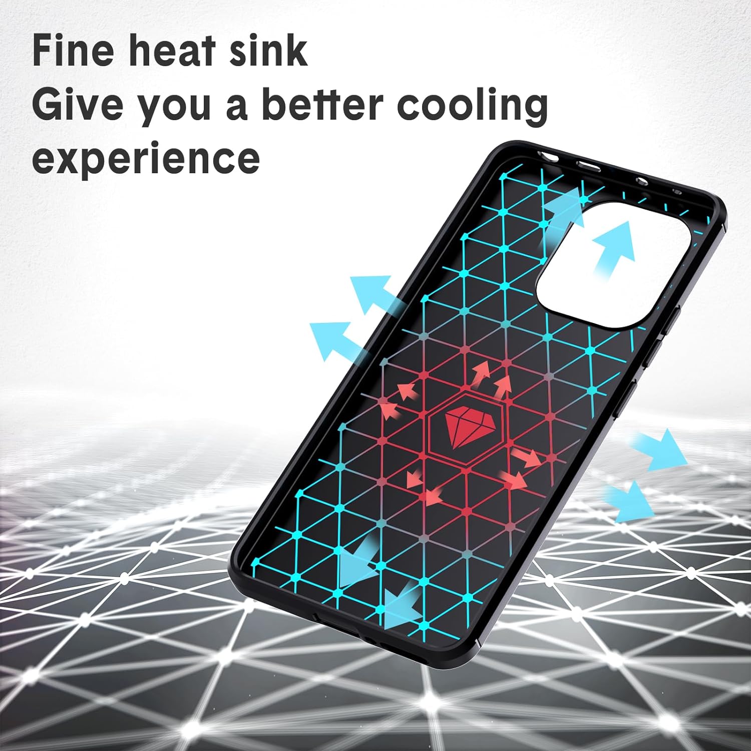 Protectores para celular  para Xiaomi  Redmi Note 13 Pro 4G / Poco M6 Pro Funda de tpu fibra de carbono Negro