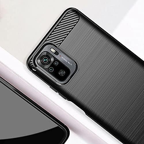 Protectores para celular  para Xiaomi  Pocophone Poco M5s Funda de tpu fibra de carbono Negro