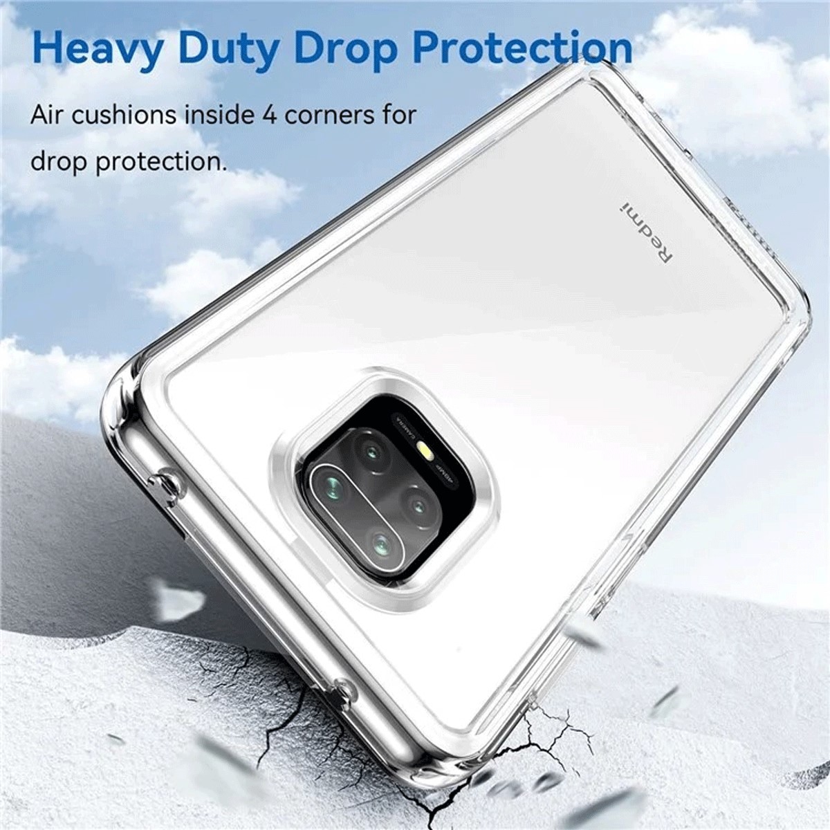 Protectores para celular  para Xiaomi  Redmi Note 9s / 9 Pro Funda de acr�lico y tpu Transparente