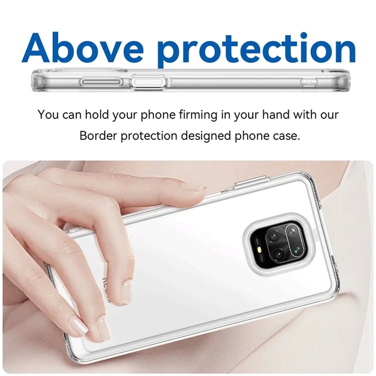 Protectores para celular  para Xiaomi  Redmi Note 9s / 9 Pro Funda de acr�lico y tpu Transparente