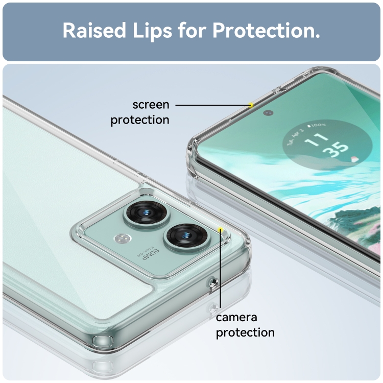 Protectores para celular  para Motorola  Edge 40 Neo Funda de acr�lico y tpu Transparente