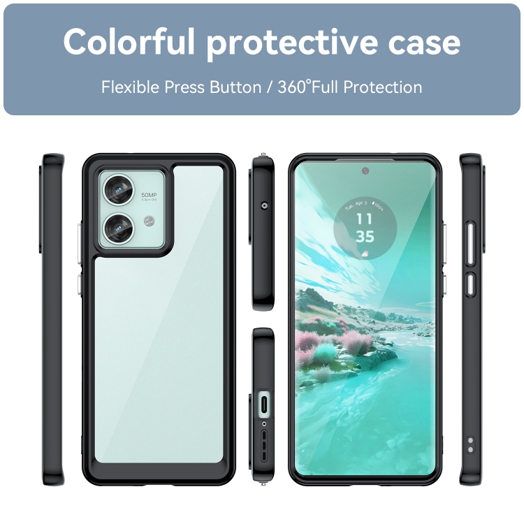 Protectores para celular  para Motorola  Edge 40 Neo Funda de acr�lico y tpu Negro
