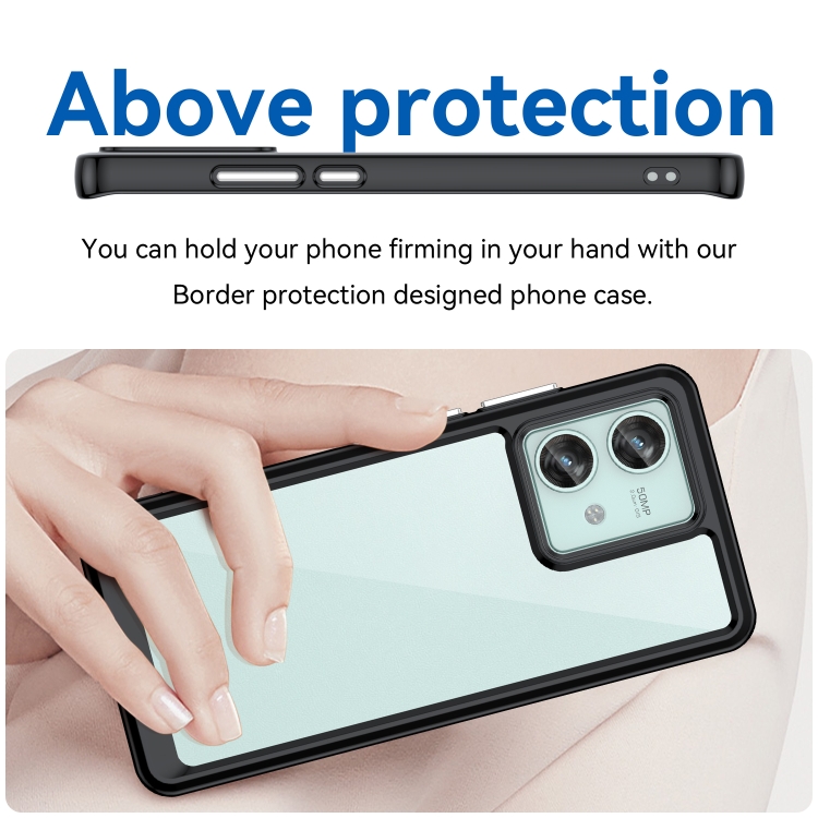 Protectores para celular  para Motorola  Edge 40 Neo Funda de acr�lico y tpu Negro