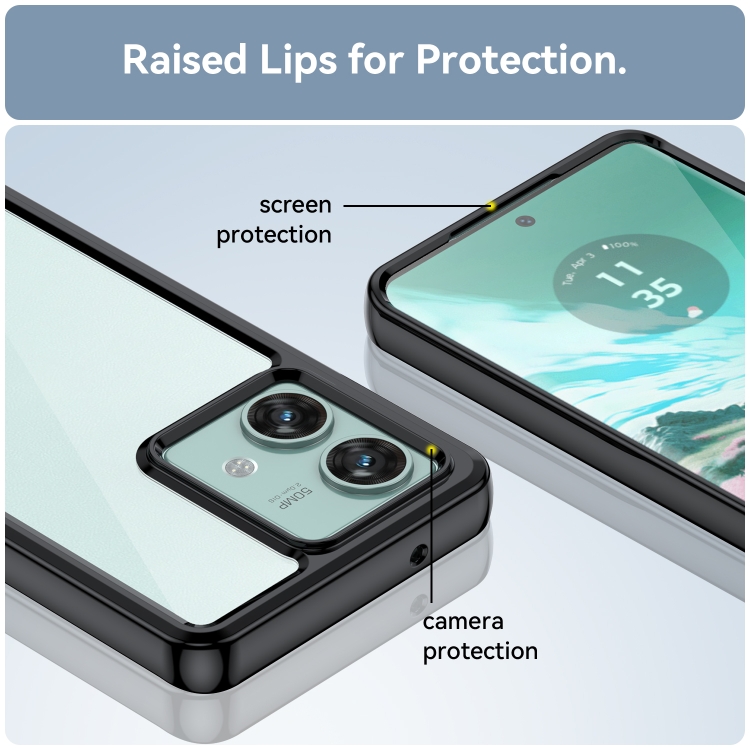 Protectores para celular  para Motorola  Edge 40 Neo Funda de acr�lico y tpu Negro