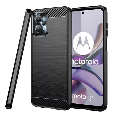 Protectores para celular  para Motorola  Moto G13 / G23 Funda de tpu fibra de carbono Negro