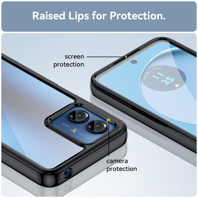 Protectores para celular  para Motorola  Moto G14 Funda de acr�lico y tpu Negro