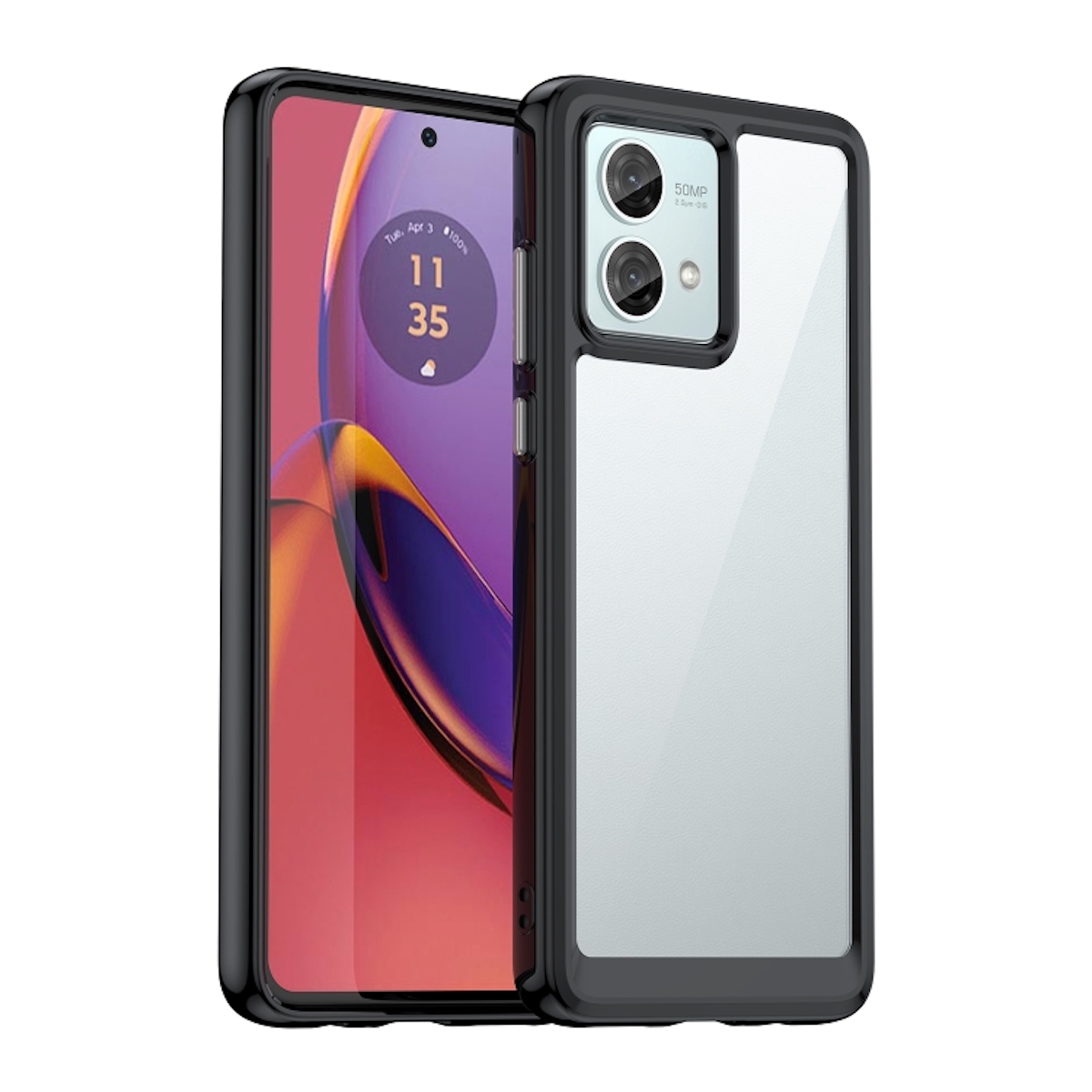 Protectores para celular  para Motorola  Moto G84 5G Funda de acr�lico y tpu Negro