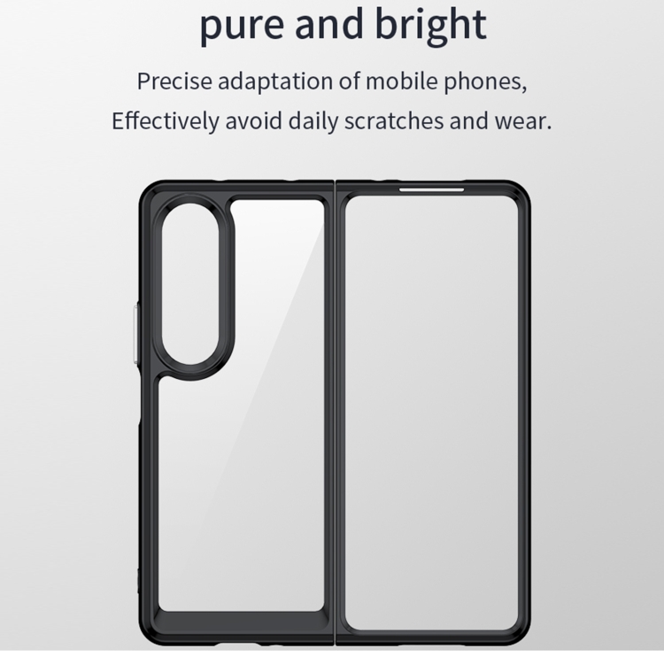 Protectores para celular  para Samsung  Z Fold4 5G Funda de acr�lico y tpu Negro