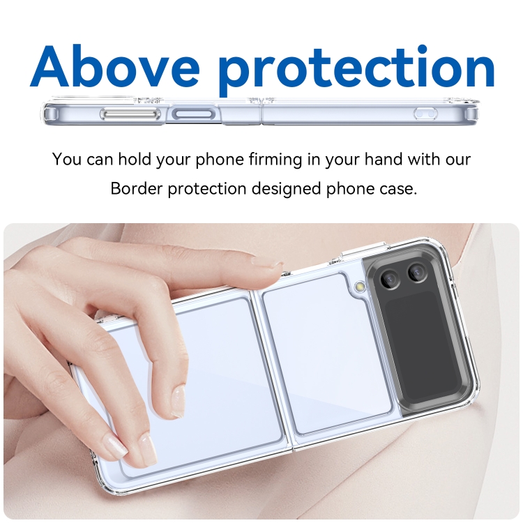 Protectores para celular  para Samsung  Z Flip 3 / Z Flip 4 Funda de acr�lico y tpu Transparente