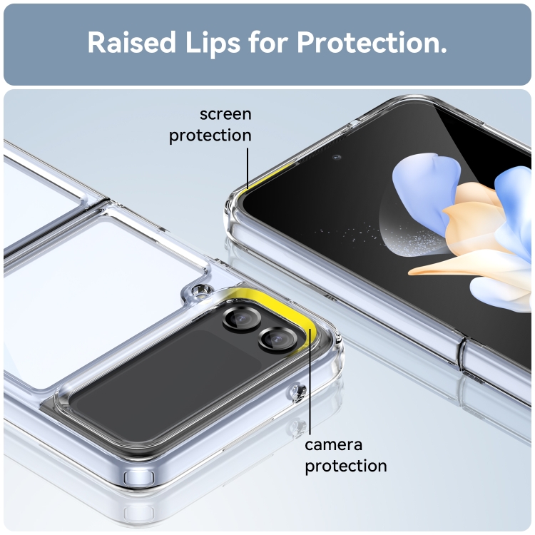 Protectores para celular  para Samsung  Z Flip 3 / Z Flip 4 Funda de acr�lico y tpu Transparente