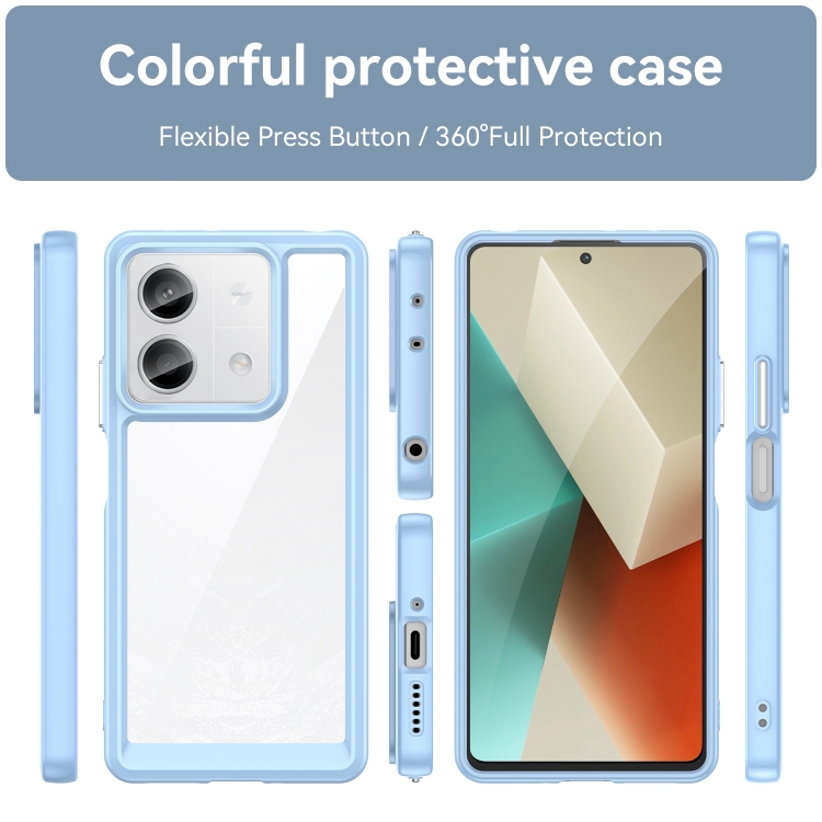 Protectores para celular  para Xiaomi  Redmi Note 13 5G Funda de acr�lico y tpu Celeste