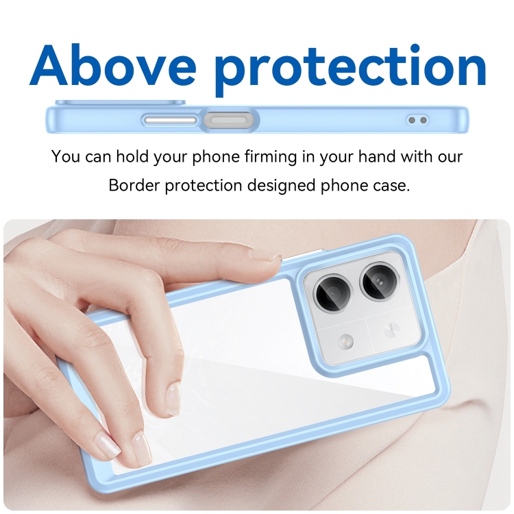 Protectores para celular  para Xiaomi  Redmi Note 13 5G Funda de acr�lico y tpu Celeste