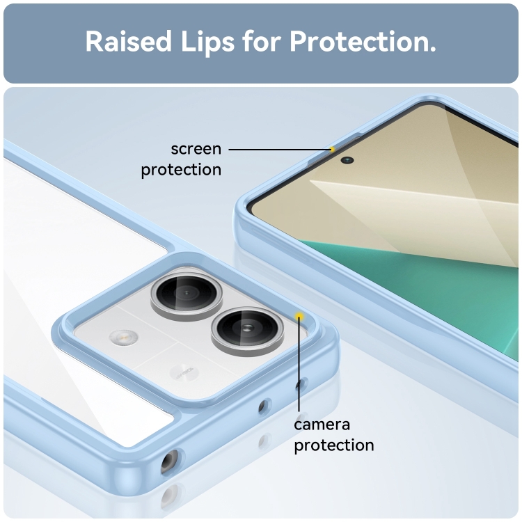 Protectores para celular  para Xiaomi  Redmi Note 13 5G Funda de acr�lico y tpu Celeste