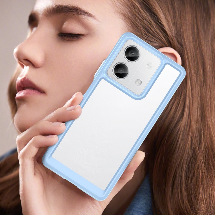 Protectores para celular  para Xiaomi  Redmi Note 13 5G Funda de acr�lico y tpu Celeste