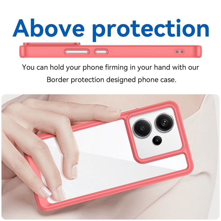 Protectores para celular  para Xiaomi  Redmi Note 13 Pro+ (Plus) 5G Funda de acr�lico y tpu Coral