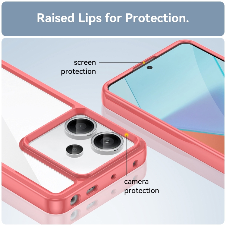 Protectores para celular  para Xiaomi  Redmi Note 13 Pro+ (Plus) 5G Funda de acr�lico y tpu Coral