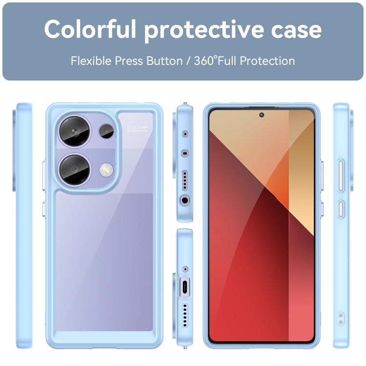 Protectores para celular  para Xiaomi  Redmi Note 13 Pro 4G / Poco M6 Pro Funda de acr�lico y tpu Celeste