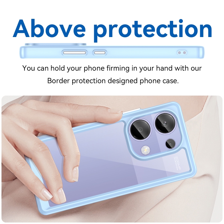 Protectores para celular  para Xiaomi  Redmi Note 13 Pro 4G / Poco M6 Pro Funda de acr�lico y tpu Celeste