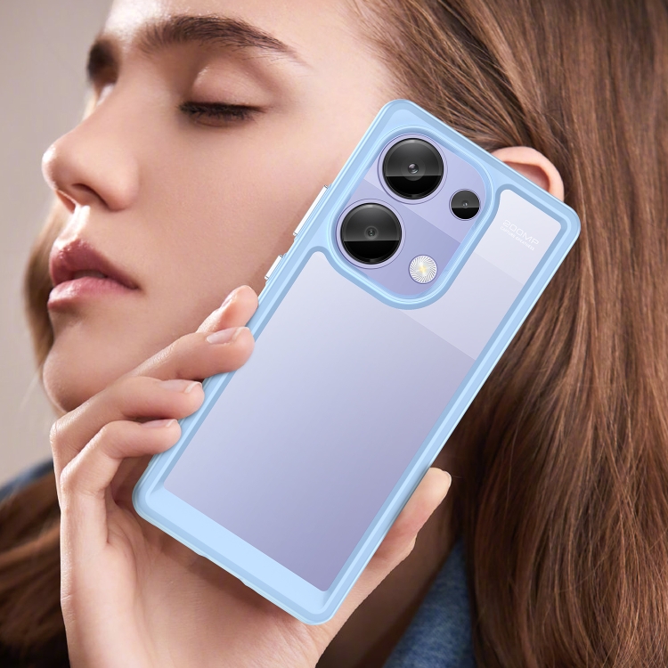 Protectores para celular  para Xiaomi  Redmi Note 13 Pro 4G / Poco M6 Pro Funda de acr�lico y tpu Celeste