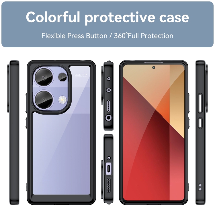 Protectores para celular  para Xiaomi  Redmi Note 13 Pro 4G / Poco M6 Pro Funda de acr�lico y tpu Negro
