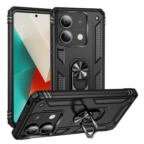 Protectores para celular  para Xiaomi  Redmi Note 13 5G Funda reforzada con anillo v2 Negro