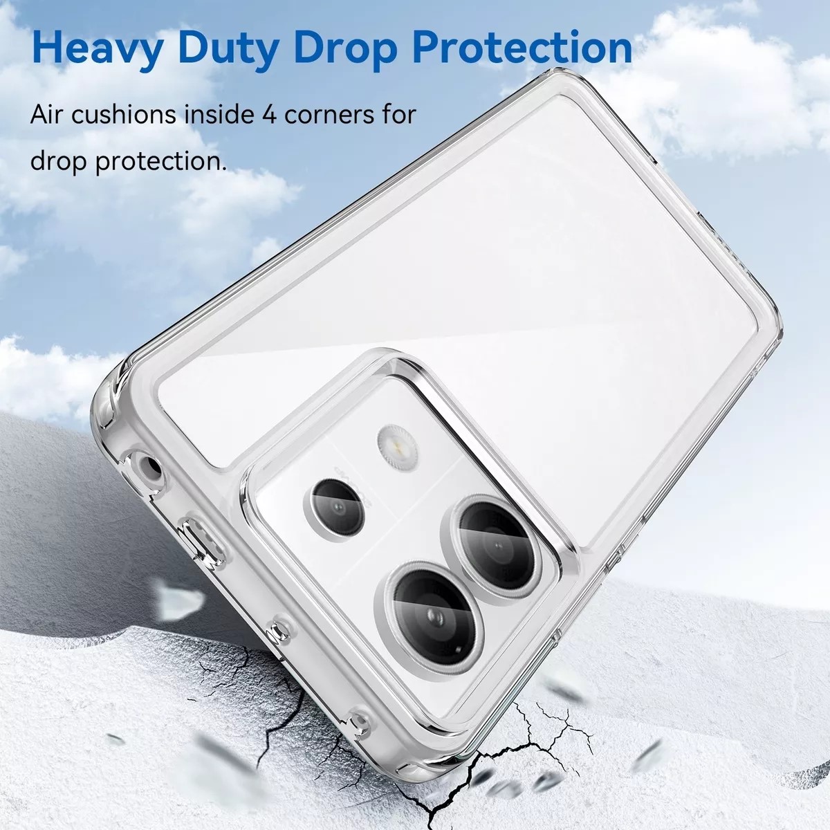 Protectores para celular  para Xiaomi  Redmi Note 13 Pro 5G / Poco X6 5G Funda de acr�lico y tpu Transparente