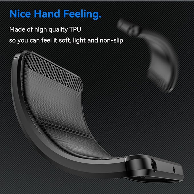Protectores para celular  para Samsung  A15 5G Funda de tpu fibra de carbono Negro