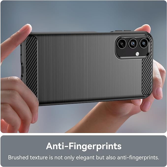 Protectores para celular  para Samsung  A15 5G Funda de tpu fibra de carbono Negro