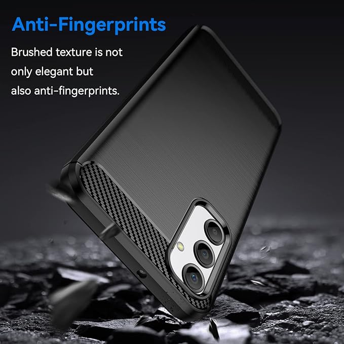 Protectores para celular  para Samsung  A25 Funda de tpu fibra de carbono Negro