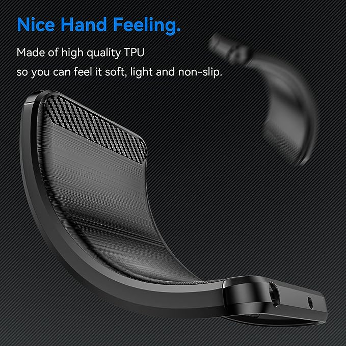 Protectores para celular  para Samsung  A25 Funda de tpu fibra de carbono Negro