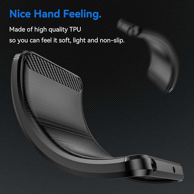 Protectores para celular  para Samsung  S24 PLUS Funda de tpu fibra de carbono Negro