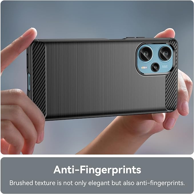 Protectores para celular  para Xiaomi  Pocophone Poco F5 Funda de tpu fibra de carbono Negro