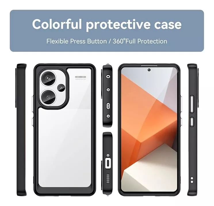 Protectores para celular  para Xiaomi  Redmi Note 13 Pro+ (Plus) 5G Funda de acr�lico y tpu Negro