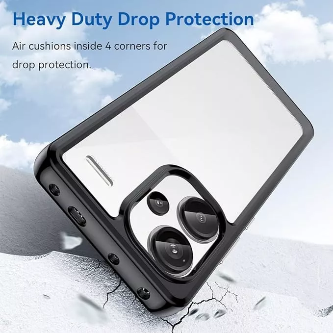 Protectores para celular  para Xiaomi  Redmi Note 13 Pro+ (Plus) 5G Funda de acr�lico y tpu Negro
